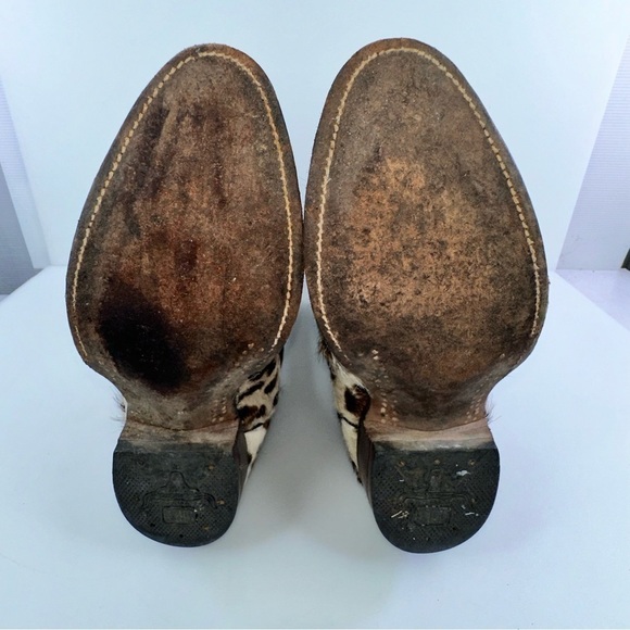 Vintage Bob’s Boot Co Women’s Cowboy Western Cowhide Boots Size 5 - Picture 6 of 10